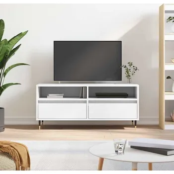 Televizní stolek vidaXL TV skříňka 100 x 34,5 x 44,5 cm kompozitní dřevo [831230] Barva: Bílá