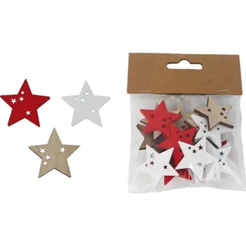 Vánoční dekorace Dekorační hvězda, 18 ks D7325