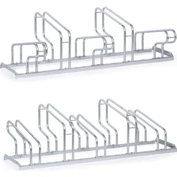 stojan na kolo B2B Partner Stojan na jízdní kola, 5 stání, oboustranně stavitelný, ke kotvení