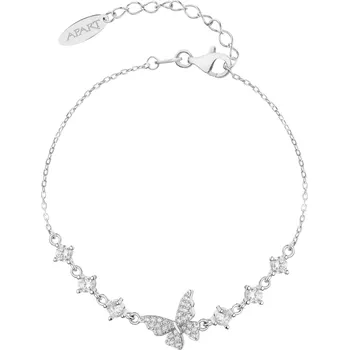 Přívěsek Stříbrný přívěsek se zirkony - motýl - AP540-9806