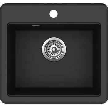 Granitový dřez Granitový dřez Helika ESTA SQE100 black metallic