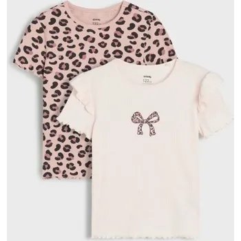 Dívčí oblečení Sinsay - Bavlněné tričko 2 pack - vícebarevná - 883GH-MLC - 883GH-MLC-134