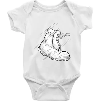 Kojenecký body Boty do nepohody - Body kojenecké s krátkým rukávem - Krátký r. 6-12 mes ( Bílá )