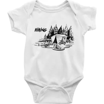 Kojenecký body Hiking - obrázek kreslený - Body kojenecké s krátkým rukávem - Krátký r. 6-12 mes ( Bílá )