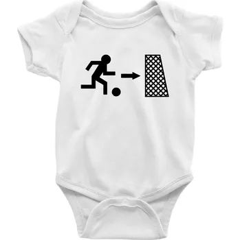 Kojenecký body Únik fotbal - Body kojenecké s krátkým rukávem - Krátký r. 18-24 měs ( Bílá )