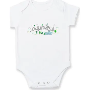 Kojenecký body Řeka Berounka - Body kojenecké s krátkým rukávem - Krátký r. 6-12 mes ( Bílá )