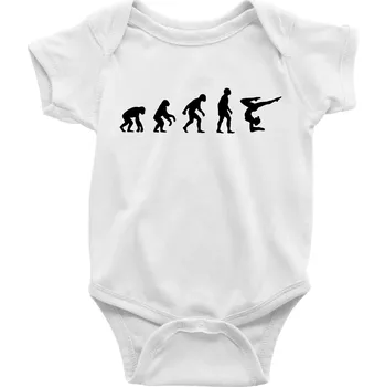 Kojenecké oblečení Evoluce yoga - Body kojenecké s krátkým rukávem - Krátký r. 6-12 mes ( Bílá )