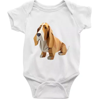 Baset slepený z papíru - Body kojenecké s krátkým rukávem - Krátký r. 18-24 měs ( Bílá )