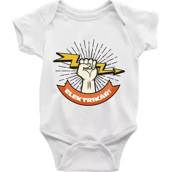 Elektrikář blesk - Body kojenecké s krátkým rukávem - Krátký r. 6-12 mes ( Bílá )