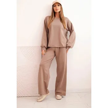 Dámská bavlněná souprava se širokými nohavicemi a dlouhým rukávem mikiny fango UNI