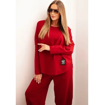 Komplet Punto Milano Winter mikina + kalhoty bordový UNI