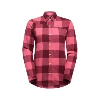Dámská košile La Sportiva RAMBLER FLANNEL SHIRT WOMEN Redwood/Rosebay červená S