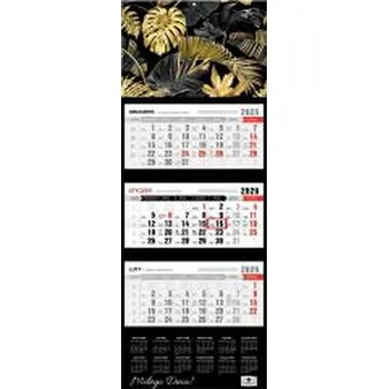 Kalendář Kalendarz 2026 trójdzielny premium glomour black