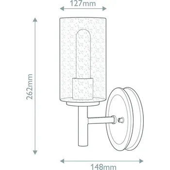 Lampička HINKLEY Nástěnné světlo Collier, černé, ocel, sklo, E27 černá, čirá 1 x 60 W - Doprava zdarma