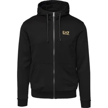 Pánská mikina Pánská Mikina EA7 RAIN LOGO SERIES M HOODIE FZ EXTENDED LOGO COFT 8NPM13PJ05Z0208 – Černá L