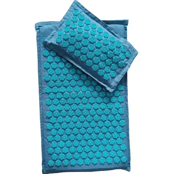 Masážní přístroj Akupresurní masážní podložka s polštářem | podložka polštář - Sada 2 kusů světle zelené barvy