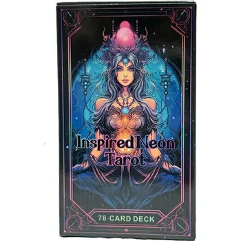 Populárně naučná literatura pro dospělé Inspirující neonové tarotové karty 78 kusů | věštecké karty, rodinná hra