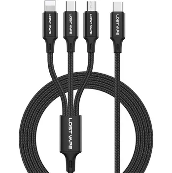 Datový kabel Dobíjecí kabel 3v1 Lost Vape (Černý)