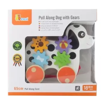 Dřevěná hračka Viga tahačka pes