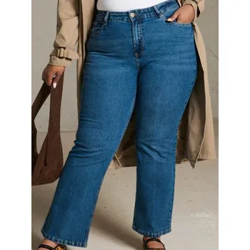 Dámské džíny Sinsay - Džíny bootcut Plus Size - modrá - 967FI-55J - 967FI-55J-50