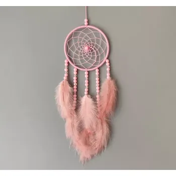 Lapač snů Lapač snů růžový č.1 - 10 x 35 cm