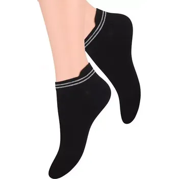 Pánské ponožky Dámské kotníkové ponožky Steven art.091 bílo-stříbrná 38-40