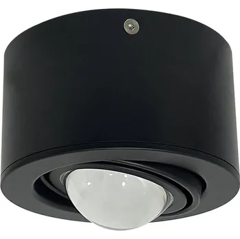 Lampička Lindby reflektor Jyla, černý, 3 000 K, Ø 13 cm, čočka, hliník - Světelný zdroj - Ø 7,5 cm, délka 4,1 cm černá 1 x 4,8 W LED - Doprava zdarma