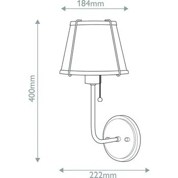 Lampička HINKLEY Nástěnné světlo Clarke 1, mosaz/černá, kovový stínidlo, ocel mosaz, černá 1 x 40 W - Doprava zdarma