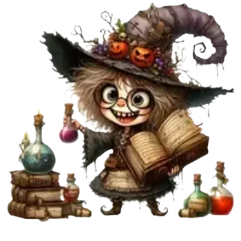 Nažehlovací obrázek - čarodějka VI (dva rozměry), Velikost: Malý