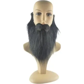 Falešné vousy a knír na halloween | vousy, knír - Černý