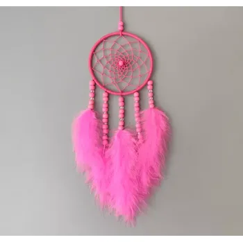 Lapač snů Lapač snů růžový č.3 - 10 x 35 cm