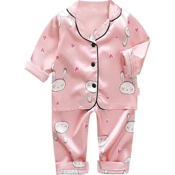 Kojenecký overall Dětské saténové pyžamo – košilka a kalhoty Velikost: 6-12M, Barva (Varianta): as picture 2