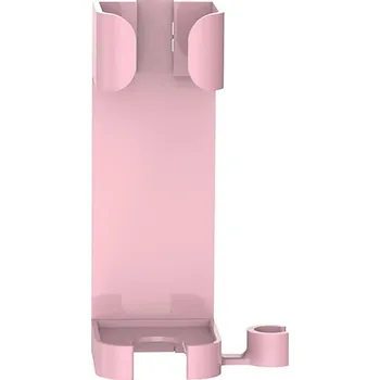 Nástěnný držák na fén a žehličku | koupelnový držák, koupelnový organizér - Růžový