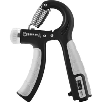 Posilovač zápěstí a prstů nastavitelný 5-60kg | expander grip - Počítání Černá Šedá
