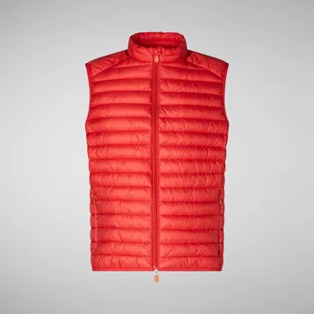 Pánská bunda Pánská Vesta SAVE THE DUCK D82410M-GIGA16 D82410M-GIGA16-70020 – Červená XL