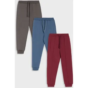 Pánské kalhoty Sinsay - Volné kalhoty 3 pack - kaštanová - 013FT-83X - 013FT-83X-140