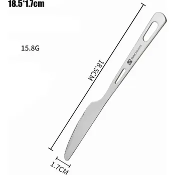 Příbor Titanová lžíce s dlouhou rukojetí | titanová lžíce, turistické nádobí - 5