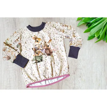 Dívčí mikina Holčičí mikina zajíčci béžová Holčičí mikina