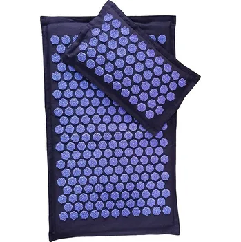 Masážní přístroj Akupresurní masážní podložka s polštářem | podložka polštář - 2 ks fialovohnědé