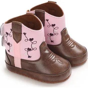 Chlapecká zimní obuv Kovbojské botičky pro miminko Velikost: 0-6M, Barva (Varianta): E-184PINK