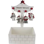 Dřevěné ozdoby na stromeček v boxu, 72 ks D7459