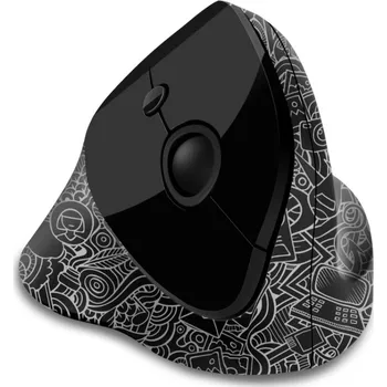 Connect IT For Health Doodle ergonomická vertikální bezdrátová myš (+1x AA baterie) - černá Ergonomická bezdrátová myš CMO-2705-DD v semi-vertikálním designu chrání vaše zápěstí a předchází syndromu