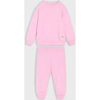 Dívčí mikina Sinsay - Souprava mikiny a&nbsp;kalhot - růžová - 558GX-30X - 558GX-30X-68