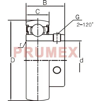 FK SB 206 upínací ložisko bez domazávání