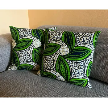 Povlak na dekorativní polštářek Povlak na polštářek se zelenými listy