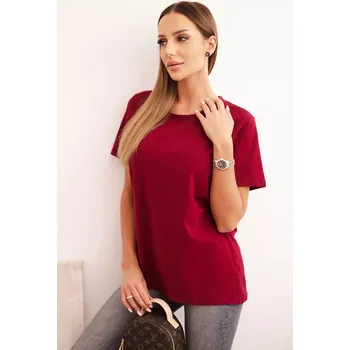 Dámská halenka Polski Dámská bavlněná blůza klasického střihu bordová Polski šedá | tmavě červená 3403453