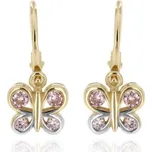 Zlatnictví U Kostela Dětské zlaté náušnice motýlek 387rž 1213147533