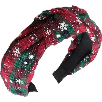 Vánoce Vánoční čelenka - červená a zelená