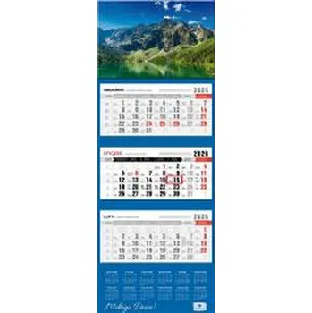 Kalendář Kalendarz 2026 trójdzielny premium morskie oko