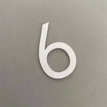 Domovní cedule Samolepicí 3D číslo na dům z akrylátu | domovní číslo, číslo popisné - Bílá 6